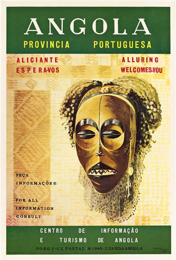 VARIOUS ARTISTS.  ANGOLA / PROVINCIA PORTUGUESA. Group of 3 posters. 1960s. Sizes vary, each approximately 27x19 inches, 68½x48¼ cm.